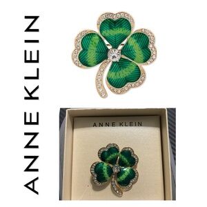 🐘🐘💓 Anne Klein Four Leaf Clover Brooch